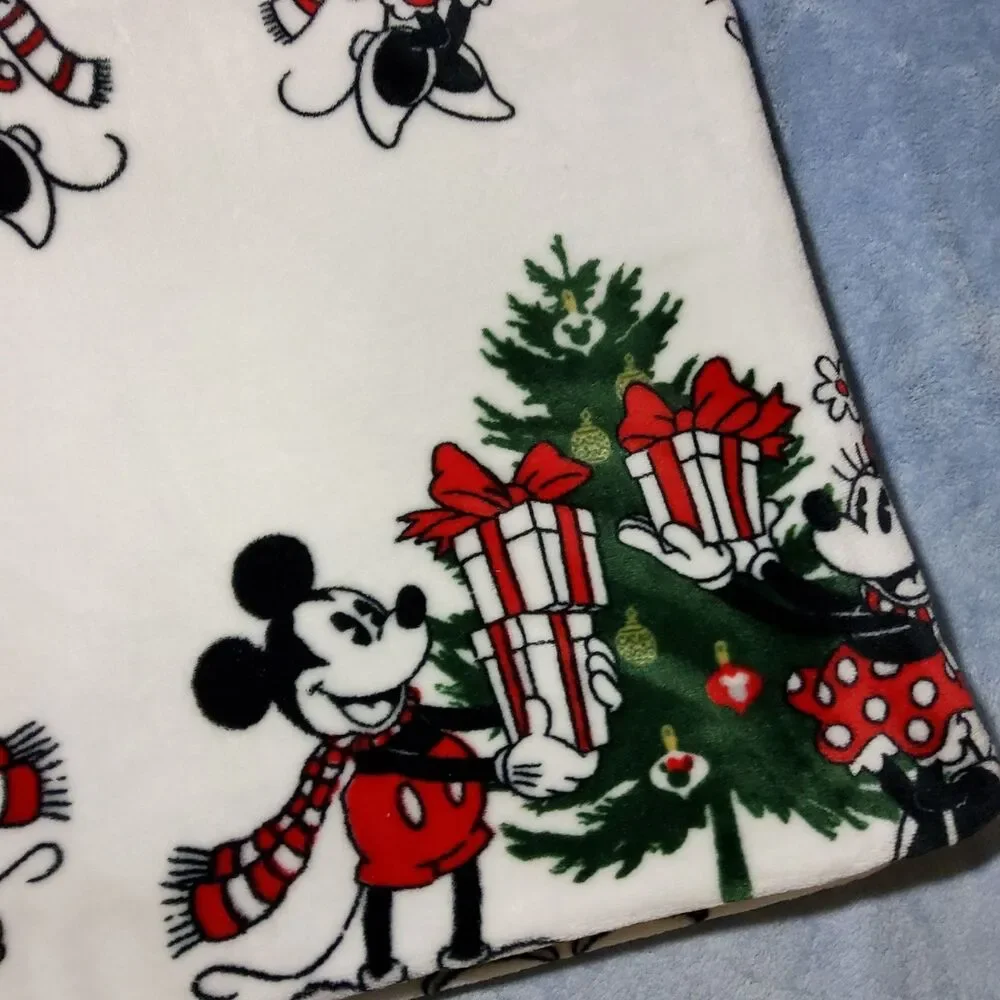 Disney Christmas Mickey Minnie Mouse Throw Blanket 59